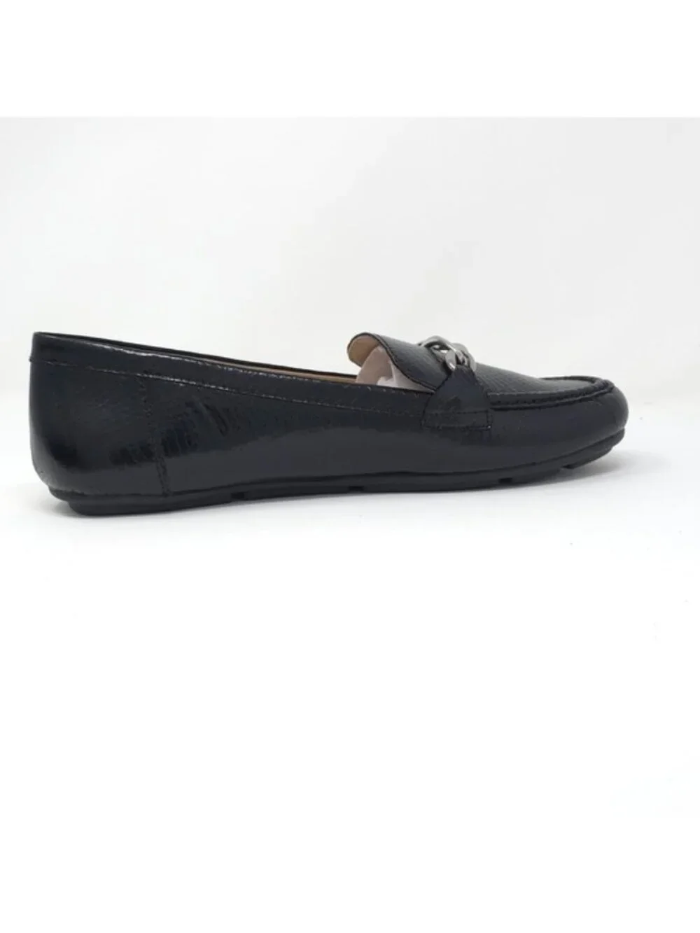 Calvin Klein Women's Lenika Loafer, Black Snake 002, 10M